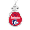 Colorado State Pueblo Thunderwolves Christmas Ornament- Snowman with Baseball Jersey