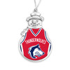 Colorado State Pueblo Thunderwolves Christmas Ornament- Snowman with Basketball Jersey