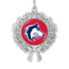 Colorado State Pueblo Thunderwolves Christmas Ornament- Wreath with Team Logo