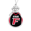 Fairfield Stags Christmas Ornament- Snowman with Football Jersey