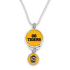 Fort Hays State Tigers Car Charm- Rear View Mirror with Silver College Logo