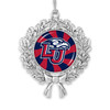 Liberty Flames Christmas Ornament- Peppermint Wreath with Team Logo