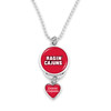 Louisiana Lafayette Ragin' Cajuns Car Charm- Rear View Mirror Heart Charm and Spirit Slogan