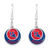 Louisiana Tech Bulldogs Earrings-  Stacked Disk