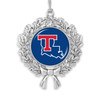 Louisiana Tech Bulldogs Christmas Ornament- Wreath with Team Logo