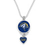 New Haven Chargers Car Charm- Rear View Mirror Heart Charm and Spirit Slogan