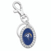 New Haven Chargers Key Chain- Oval Crystal