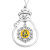 North Carolina A&T Aggies Christmas Ornament- Snowman with Hanging Charm