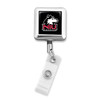 Northern Illinois Huskies Badge Reel Alligator Clip- Square