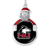 Northern Illinois Huskies Christmas Ornament- Santa with Team Logo