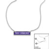 Northwestern State Demons Necklace- Nameplate (Adjustable Slider Bead)