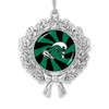 Tulane Green Wave Christmas Ornament- Peppermint Wreath with Team Logo