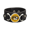 *Choose Your College* Bracelet- Black Leather Strap Moto