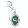 Utah Valley Wolverines Key Chain- Oval Crystal