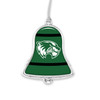 Utah Valley Wolverines Christmas Ornament- Bell with Team Logo Stripes