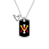 Virginia Military Keydets Car Charm- Rear View Mirror Dog Tag with State Charm