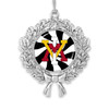 Virginia Military Keydets Christmas Ornament- Peppermint Wreath with Team Logo
