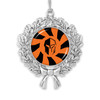 Hendrix Warriors Christmas Ornament- Peppermint Wreath with Team Logo