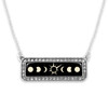 Solar Eclipse Crystal Nameplate Necklace