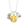Ole Miss Rebels Softball Triple Charm Necklace