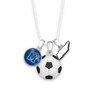 Memphis Tigers Soccer Domed Triple Charm Necklace