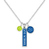 *Choose Your School* Tennis Domed Trifecta Necklace