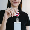 Souvenir Round Badge Reel with Alligator Clip