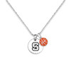 North Carolina State Wolfpack Basketball Stamped Disk Necklace
