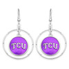 Texas Christian Horned Frogs Campus Chic Hoop Earrings