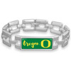 Oregon Ducks Square Link Script Bracelet