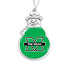 Marshall Thundering Herd Snowman Ornament