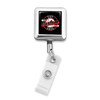 Custom Square Badge Reel Alligator Clip