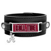 Alabama Crimson Tide Slogan Leather Bracelet with Logo Charm