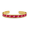 Alabama Crimson Tide Gold Repeat Logo Cuff Bracelet