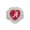 Alabama Crimson Tide Crystal Heart Stretch Ring