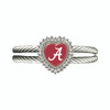 Alabama Crimson Tide Crystal Heart Cuff Bracelet