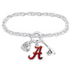 Alabama Crimson Tide Baseball, Love and Logo Bracelet