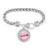 Crystal Circle Braided Clasp Custom, Souvenir, or Logo Bracelet