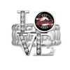 Custom, Souvenir, or Logo Stretch Ring- LOVE