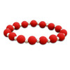 Zoey Silicone Stretch Bracelet-  Bright Red