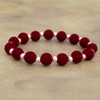 Zoey Burgundy Silicone Beaded Stretch Bracelet