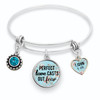 Faith Can Move Mountains Collection- Perfect Love Casts Out Fear Wire Bangle Bracelet