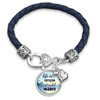 State Pride Michigan Leather Bracelet- Just Add Lake Water Michigan