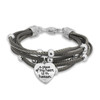 Enjoy The Journey Collection- "A Piece Of My Heart Is In Heaven" Gray Lindy Bracelet