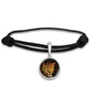 Animal Instincts Leopard Black Leather Bracelet