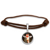 Animal Instincts Giraffe Brown Leather Bracelet