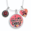 All Things Through Christ 3 Charm Necklace