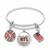 Fueled by Fire Firefighter Collection- Firefighter Wife Wire Bangle Bracelet