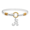 Alabama Crimson Tide Two Tone Rope Bangle Bracelet