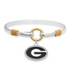 Georgia Bulldogs Two Tone Rope Bangle Bracelet